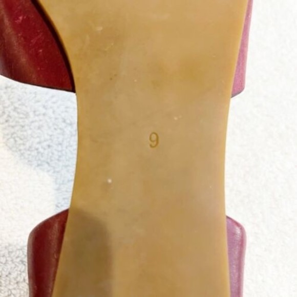 Madewell Red Leather The Thea Crisscross Flat Sandals Women’s 9 Shoes *Read - Picture 10 of 12